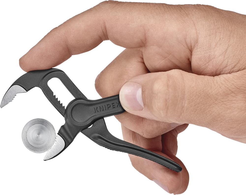 Cleste pentru instalatori Cobra® XS, 100 mm, pentru conducte 1 inch, 87 00 100, KNIPEX - sefira.ro