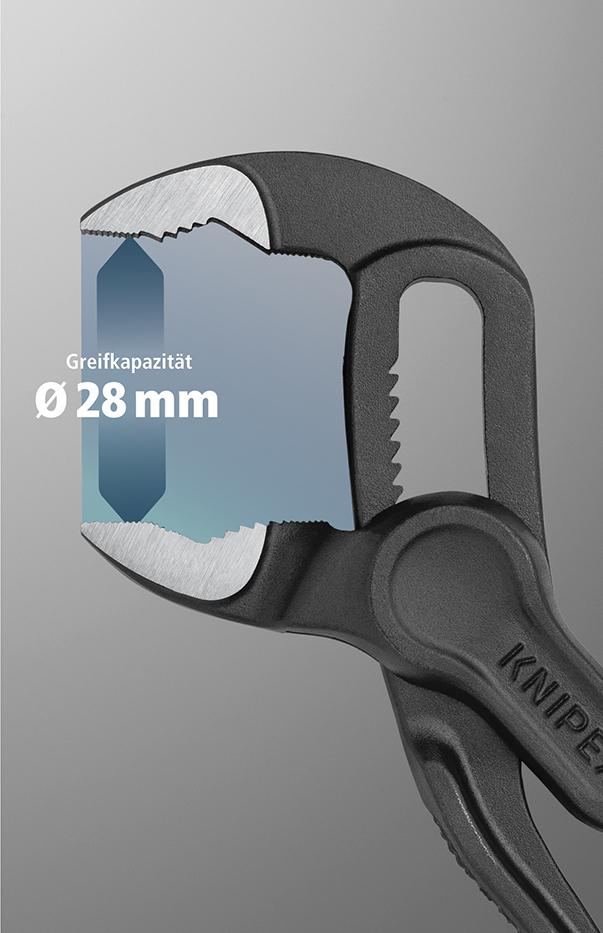 Cleste pentru instalatori Cobra® XS, 100 mm, pentru conducte 1 inch, 87 00 100, KNIPEX - sefira.ro