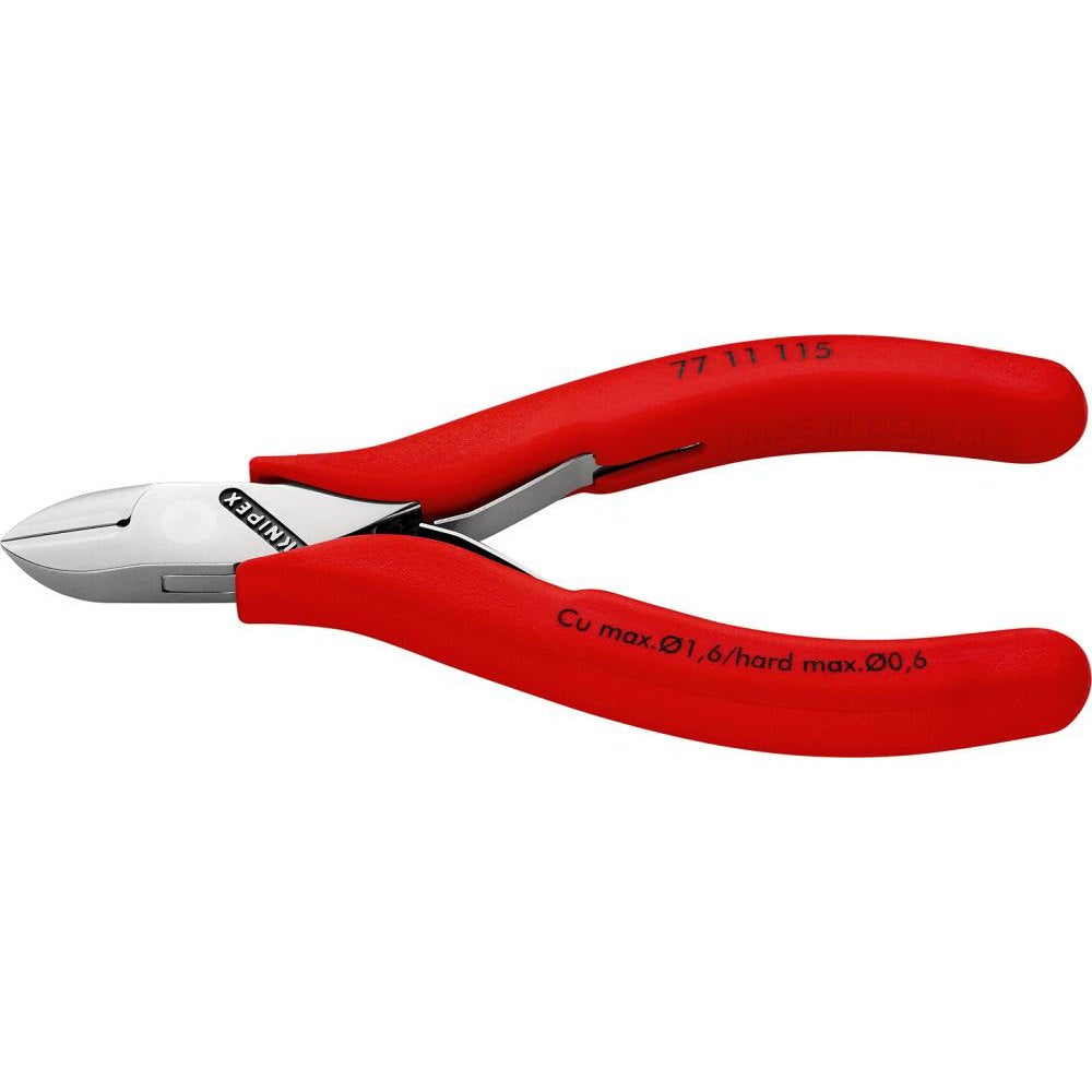Cleste cu tais lateral pentru instalații electronice, 115mm, 77 11 115, KNIPEX - sefira.ro