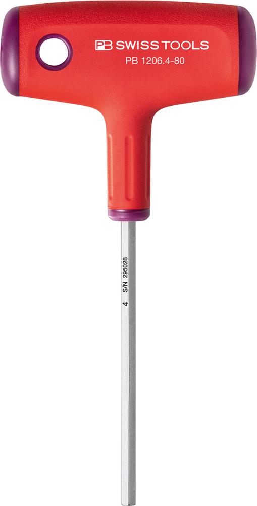 Cheie hexagonala cu maner T 2x60mm, SWISS TOOLS - sefira.ro