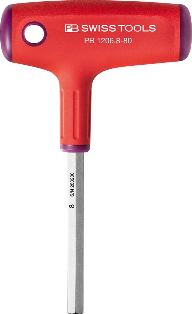 Cheie hexagonala cu maner T 2x60mm, SWISS TOOLS - sefira.ro