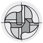 Freza cilindro-frontala HSS Co8%, scurta, 4 taisuri, 2.00mm, TiAlN, DIN844, FORUM - sefira.ro