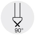 Tesitor HSS conic, 90°, lung, 6.3mm, DIN 335C, FORUM - sefira.ro