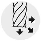 Freza cilindro-frontala, lunga, carbura monobloc, 2.00mm, 2 taisuri, TiAlN, DIN6527L, FORUM - sefira.ro