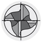 Freza cilindro-frontala, scurta, carbura monobloc, 2.0mm, TiAlN, DIN 6535 HB, FORUM - sefira.ro