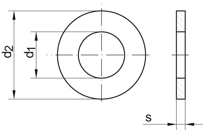 Saiba plata DIN 125, zincata, 4.3x9x0.8mm - sefira.ro