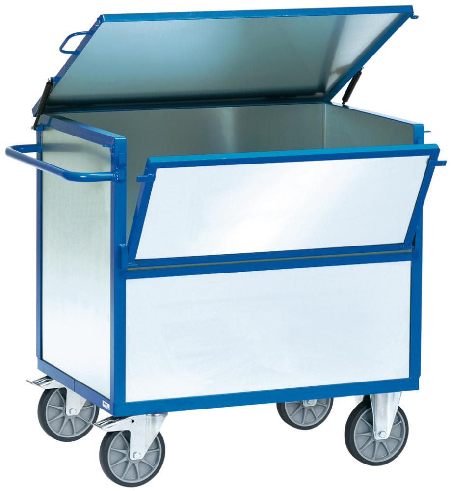 Carucior dulap din tabla de otel, sudata, vopsita in camp electrostatic, 1000x700mm, FETRA - sefira.ro