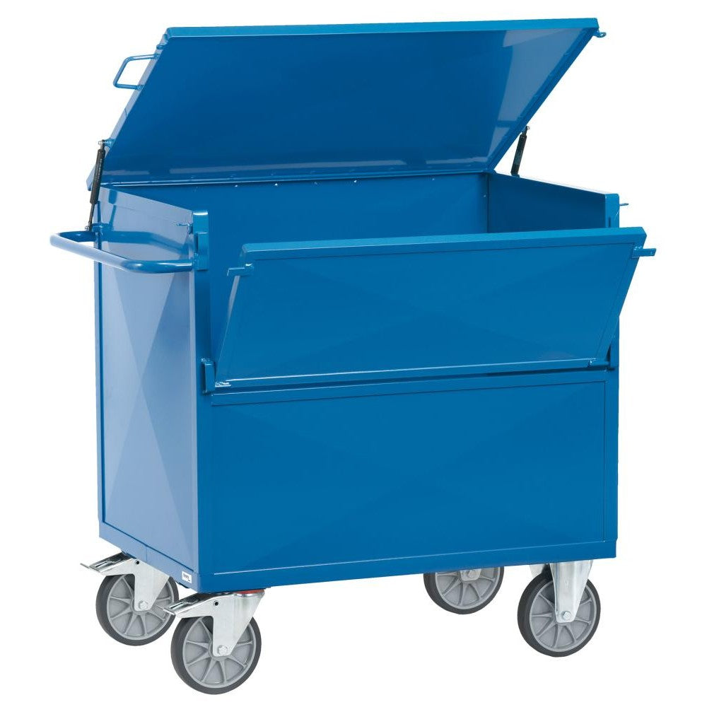 Carucior dulap din tabla de otel, sudata, vopsita in camp electrostatic, 1000x700mm, FETRA - sefira.ro