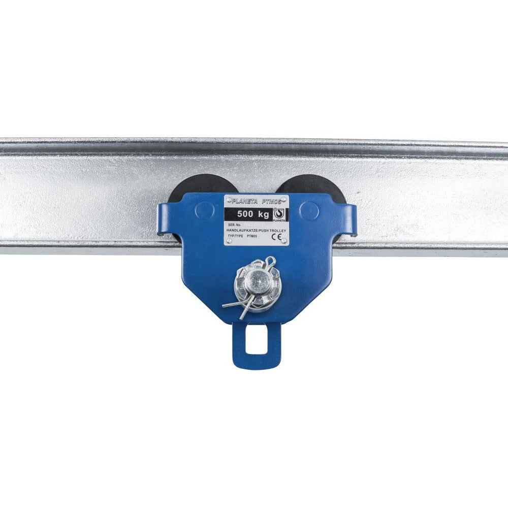 Carucior pentru palan, model PTM 0.5, portanta 500 kg, latime flansa 50 - 203 mm, PLANETA - sefira.ro