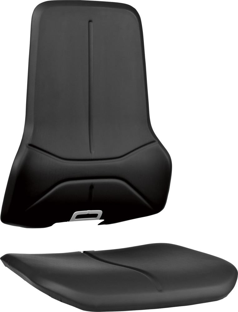 Perne pentru scaunul de lucru Neon, spatar si sezut, tapiterie stofa neagra, BIMOS - sefira.ro