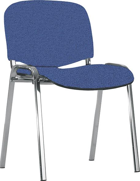 Scaun vizitator model ISO crom, 100 % Poliacril negru, 415 x 475 mm, inaltime 470 mm, 4 bucati - sefira.ro