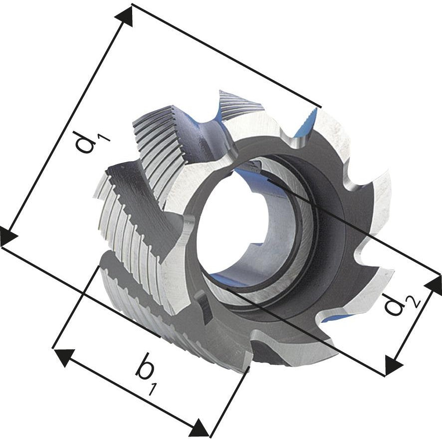 Freza cilindro-frontala HSS Co5%, 40x32mm, 7 dinti, DIN1880NF, FORUM - sefira.ro