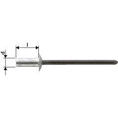 Nituri oarbe CAP®, Al/otel cap plat rotund, 3,2x6,5mm, 1433423, GESIPA - sefira.ro