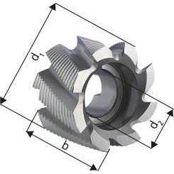 Freza cilindro-frontala HSS Co8%, 40x32mm, 7 dinti, DIN1880HR, FORUM - sefira.ro