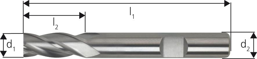 Freza cilindro-frontala, lunga, carbura monobloc, 3.00mm, DIN 6527L, FORUM - sefira.ro