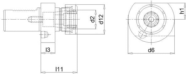 Port-scula, E4, pentru bucsa ER16, VDI30, DIN69880, FORTIS - sefira.ro