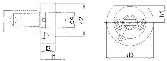 Port-scula, forma F, prindere MK1, VDI30, DIN69880, FORTIS - sefira.ro