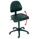 Scaun de lucru, spuma PU, cu roti, portanta 110kg, BEDRUNKA - sefira.ro