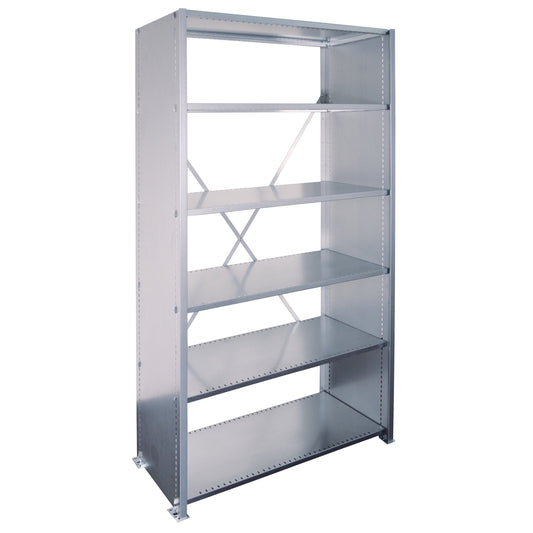 Universal shelves L1006 with wall panels with full sides LISTA