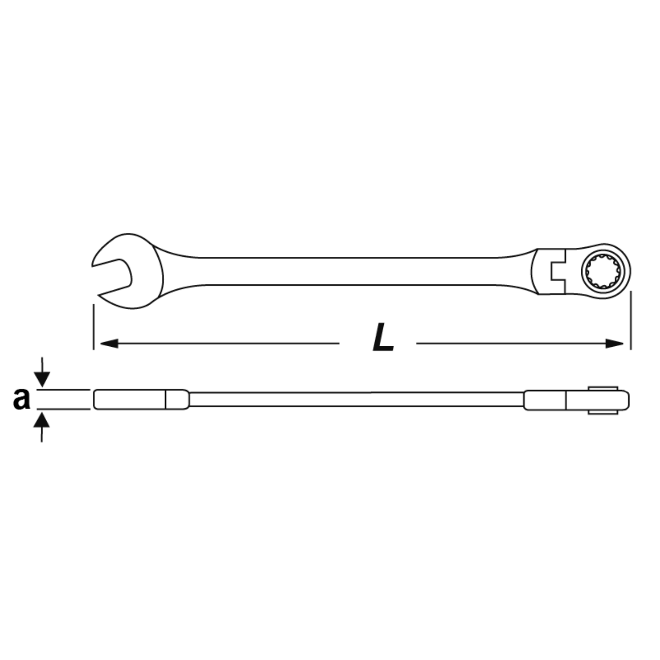 Chei combinate cu clichet cu cap pivotant WODEX WX1400