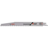 Panza pentru ferastrau sabie S 2345 X, pentru lemn, 200 mm, pas dantura 2.5-4.3 mm, 5 buc, 2608654404, BOSCH - sefira.ro