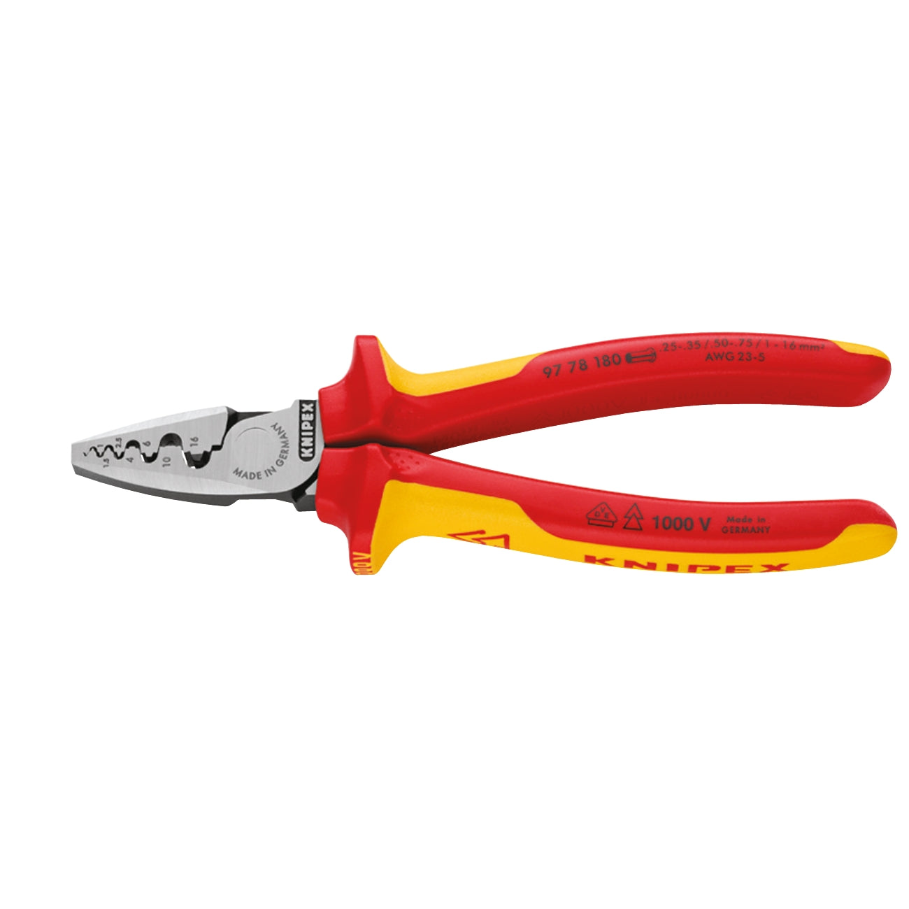 Cleste de sertizare pentru Portscule VDE izolat 1000 volti KNIPEX 97 78 180