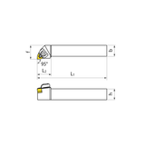Portscula de strunjire externa pentru placute negative KERFOLG TURN forma W - MWLNR/L - sefira.ro
