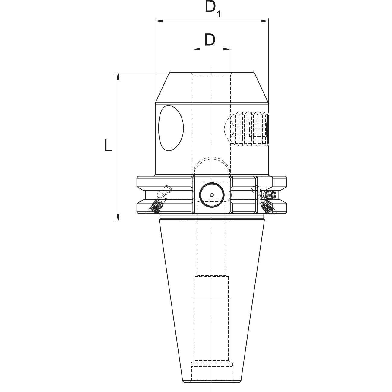 Port tool with welded rod DIN 69871 Form SK AD+B EROGLU