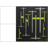 Set de chei hexagonale fixe cu maner in T WODEX WX2717/SE10 - sefira.ro