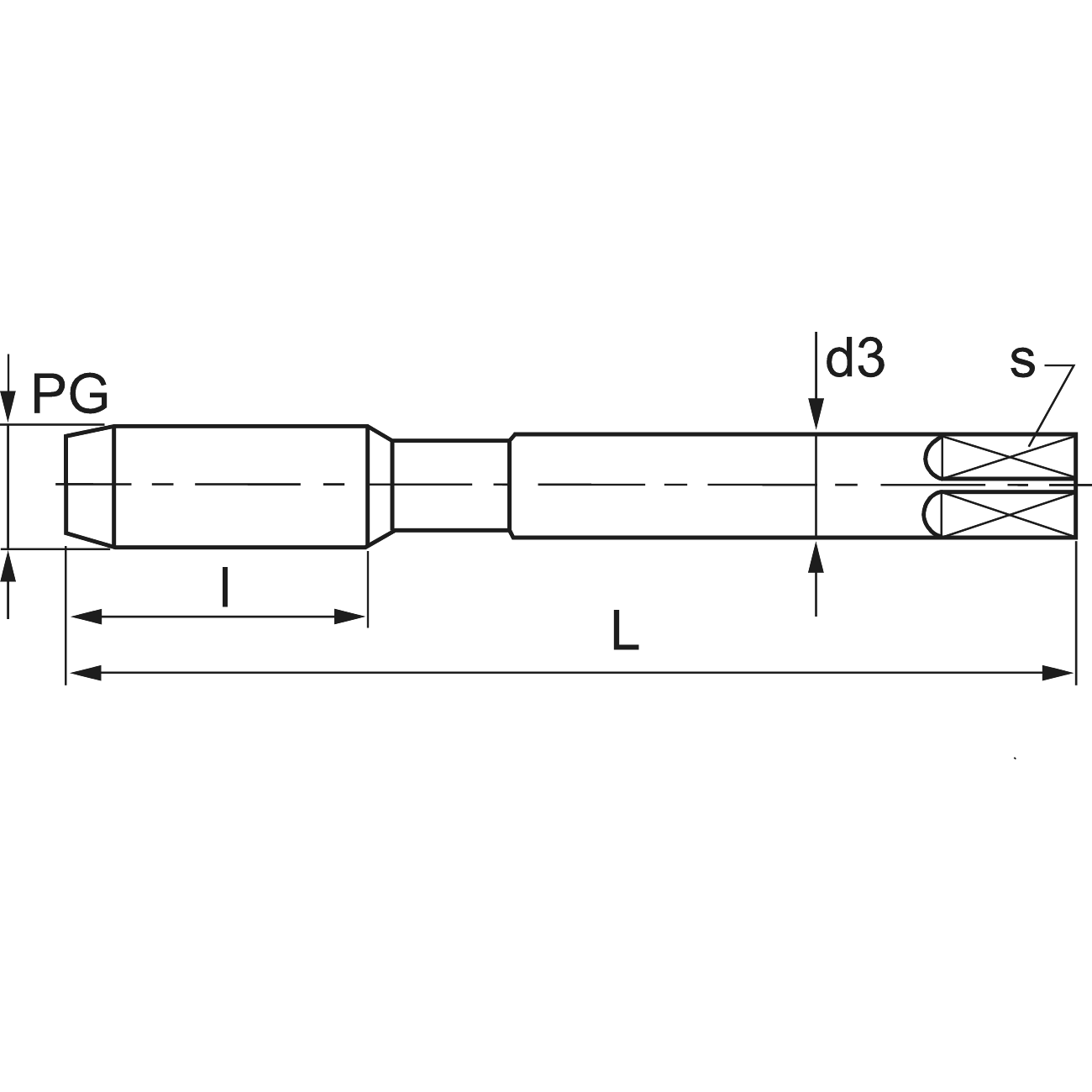 WRK straight flute tap for blind holes and through holes PG