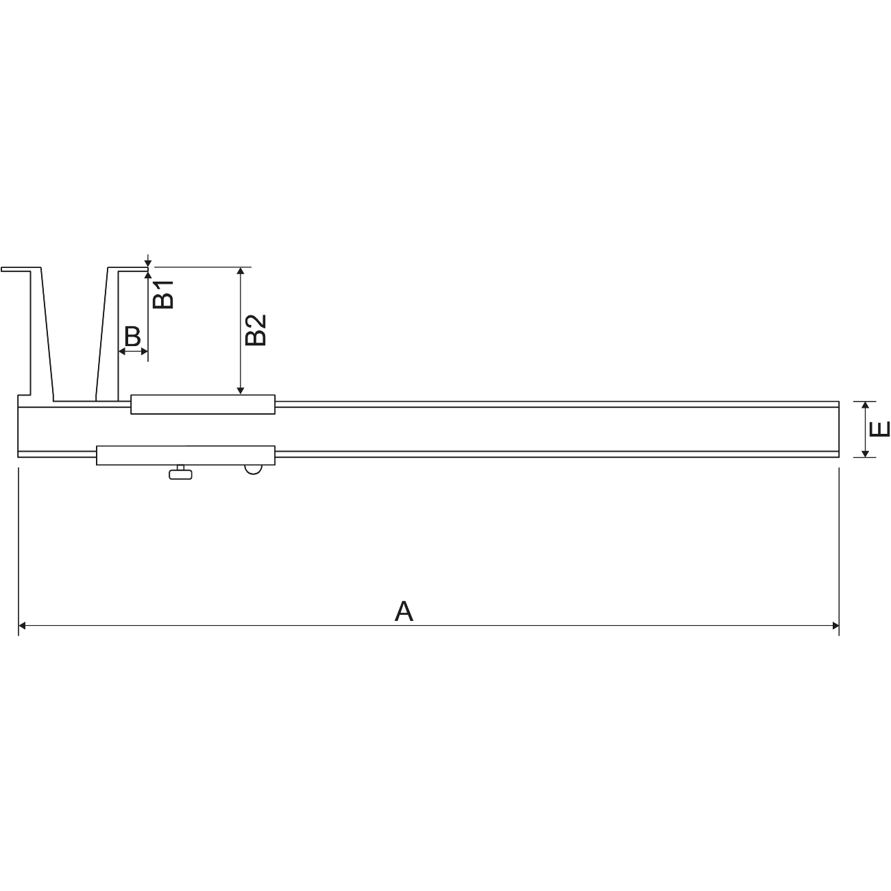 Vernier caliper for internal grooves ALPA AB067