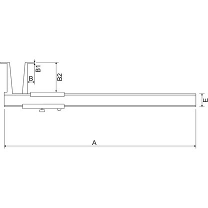 Vernier caliper for internal grooves ALPA AB067