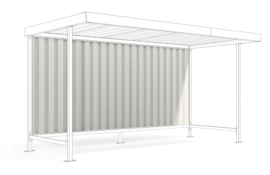 Acoperis Leipzig L14 4300x2200x2350,RAL9002 - sefira.ro