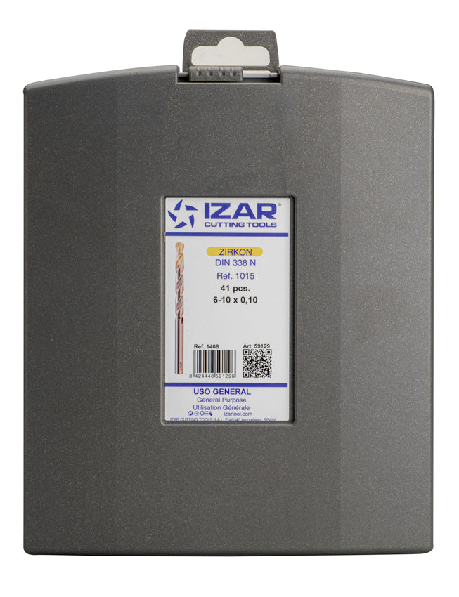 Burghiu Set DIN338N 41-PCS.  - 1408 - 6-10X0.10 Zirconiu (1015)  IZAR