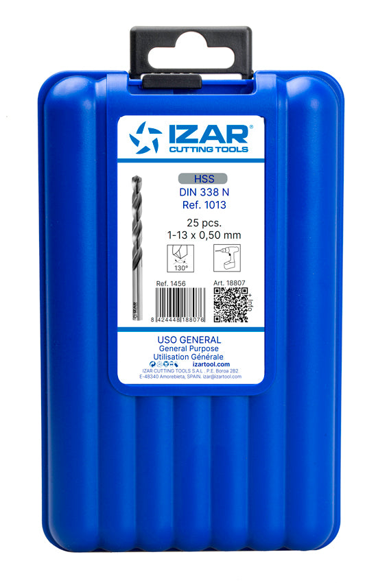 Burghiu Set DIN338 25-PCS.  - 1456 - 1-13X0.50 HSS SPLIT POINT C (1013) IZAR
