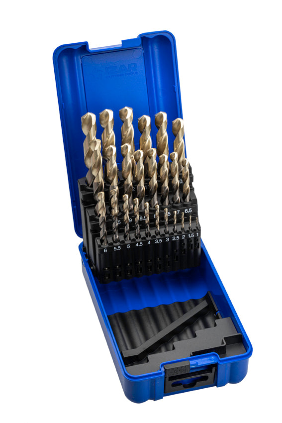 Burghiu Set DIN338 25-PCS.  - 1456 - EXPO BOX-PALLET 5 SetS 1-13X0.50 Zirconiu (1015)  IZAR