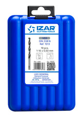 Burghiu Set DIN338 19-PCS.  - 1466 - 1-10X0.50 HSS SPLIT POINT C (1013) IZAR
