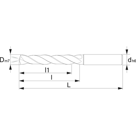 Burghie din carbura solida cu tija armata cu gauri KERFOLG HD 12XD - sefira.ro