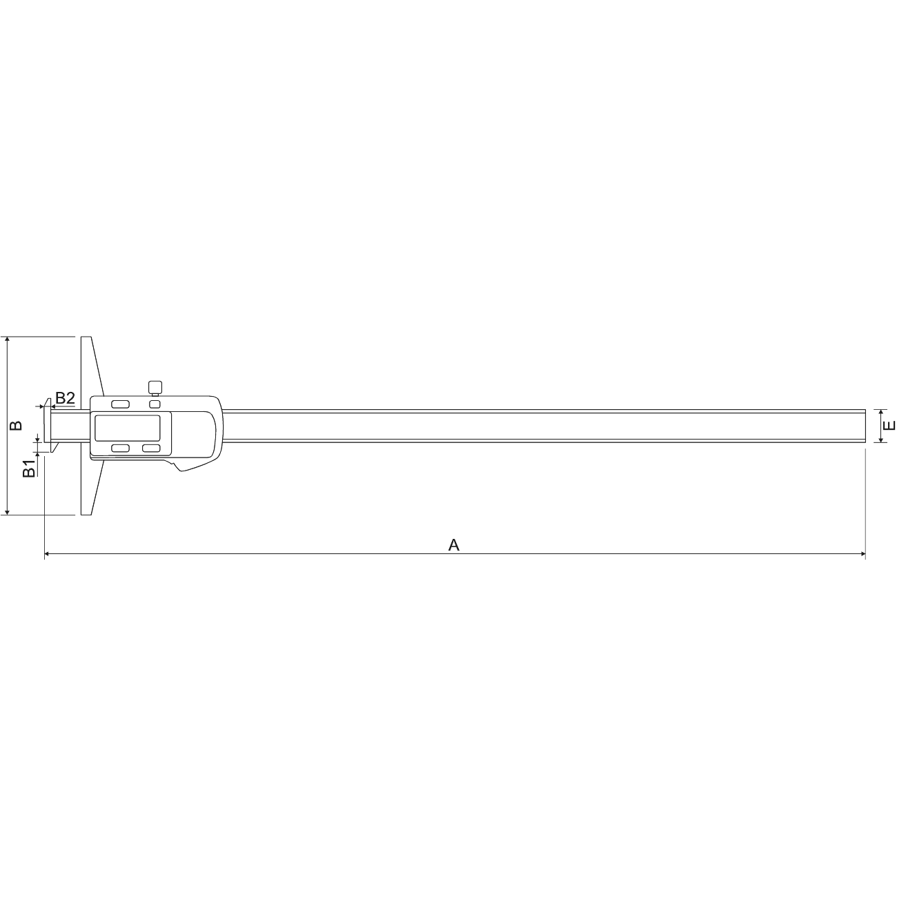 Subler digital de adancime IP54 ALPA AA103