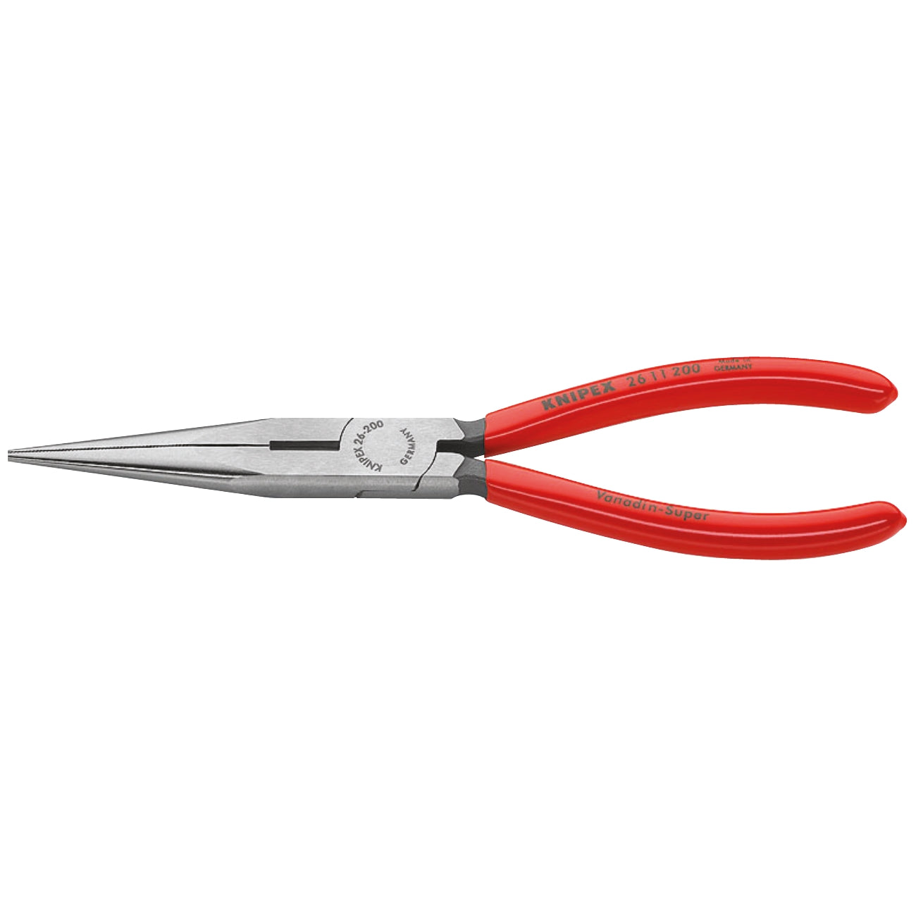 Long nose half round pliers for long mechanics KNIPEX 26 11 200