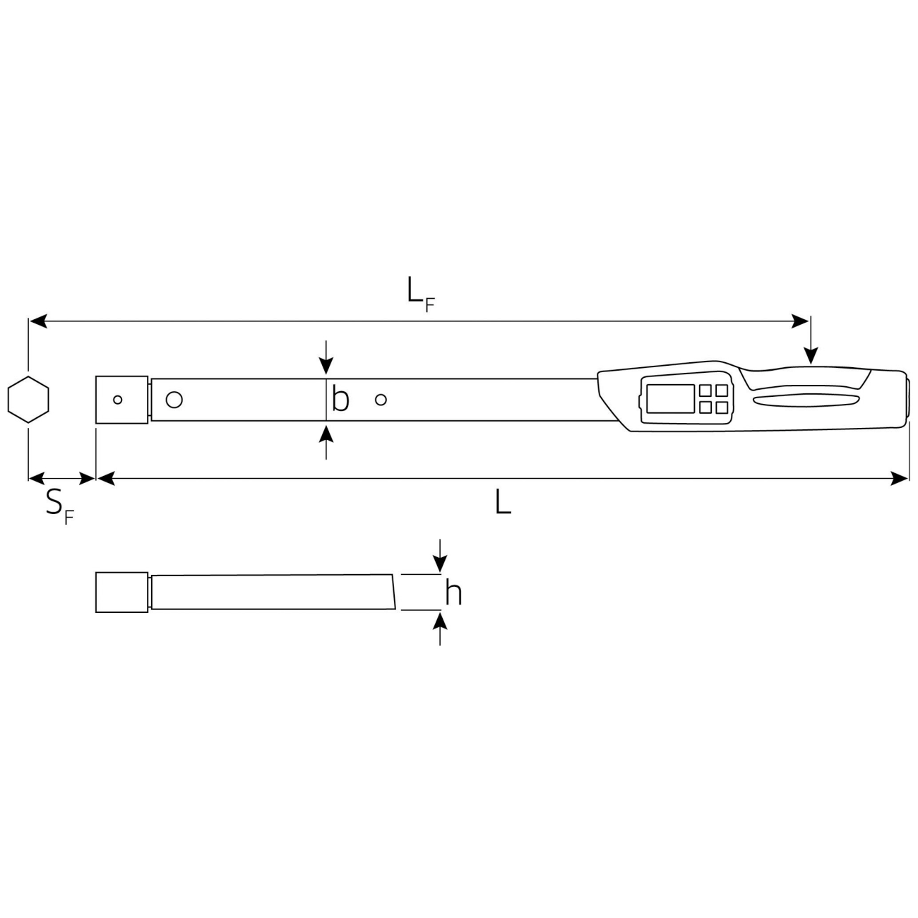 Electromechanical torque wrenches with ratchet STAHLWILLE MANOSKOP® 730DR