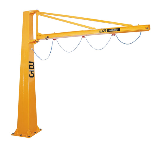 Column-mounted JIB cranes with B-HANDLING arm