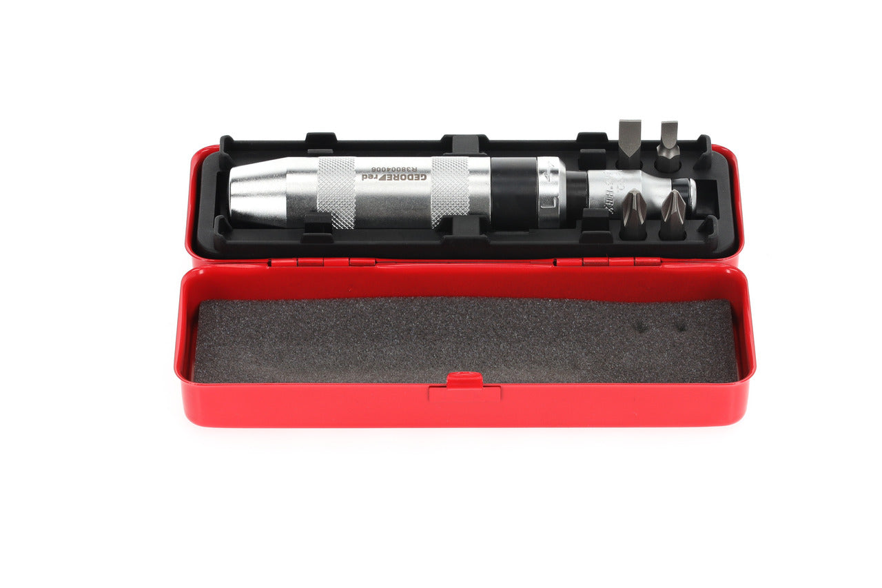 Set surubelnita si biti pentru suruburi blocate, cu clichet, 6 piese, R38004006, GEDORE RED - sefira.ro