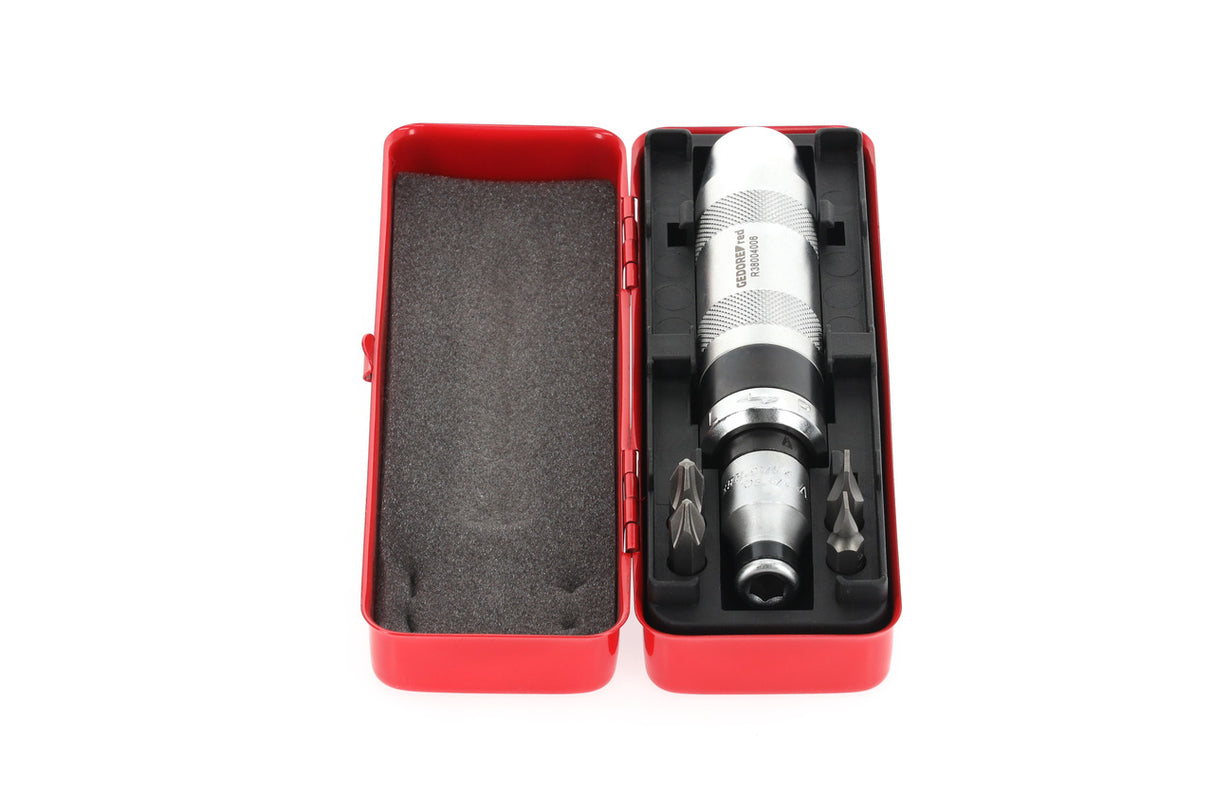 Set surubelnita si biti pentru suruburi blocate, cu clichet, 6 piese, R38004006, GEDORE RED - sefira.ro