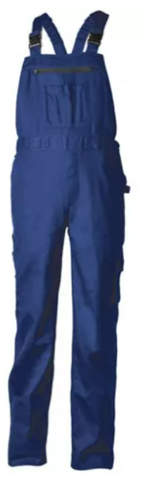 PANTALONI CU PIEPTAR COMMANDER, ALBASTRU REGAL 100% BUMBAC S - sefira.ro