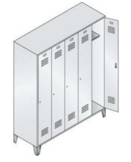 Locker cabinet 7035/5012 1850x320x500mm