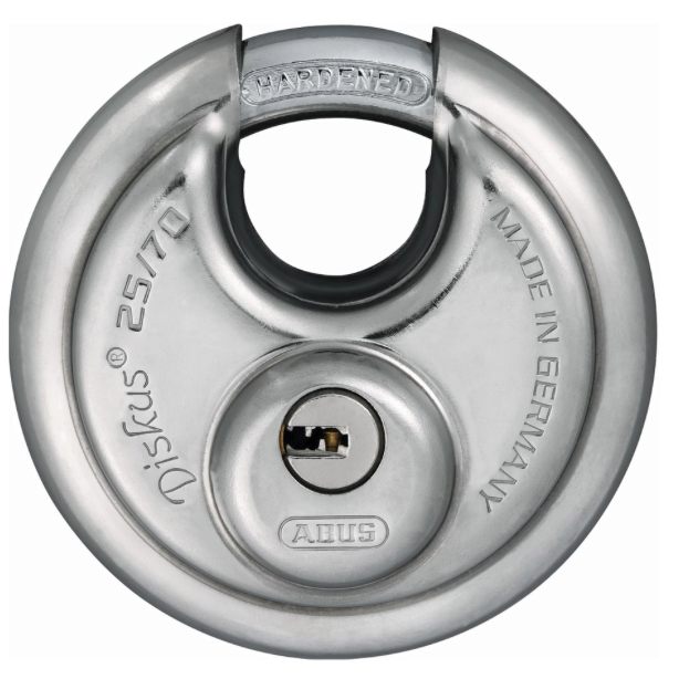 Round padlock, 24/70mm, stainless steel, ABUS