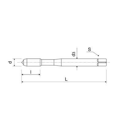 Spiral flute tap for blind tap M