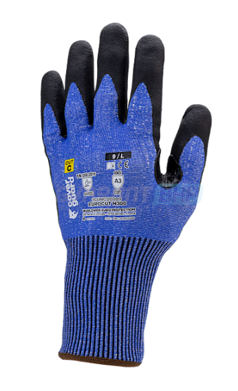 Manusi de protectie EUROCUT N300 CUT C, marimea 7, 13G, EUROTEHNIQUE - sefira.ro