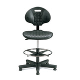 Scaune pivotante din poliuretan cu reglaj de ridicare din otel vopsit - sefira.ro